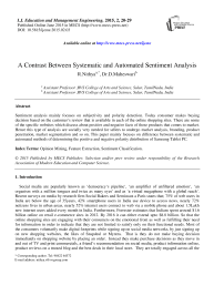 A Contrast Between Systematic and Automated Sentiment Analysis