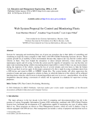 Web System Proposal for Control and Monitoring Fleets