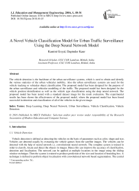 A Novel Vehicle Classification Model for Urban Traffic Surveillance Using the Deep Neural Network Model