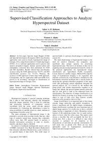Supervised Classification Approaches to Analyze Hyperspectral Dataset