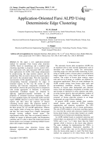 Application-Oriented Farsi ALPD Using Deterministic Edge Clustering