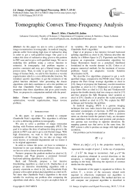 Tomographic Convex Time-Frequency Analysis