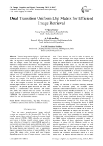 Dual Transition Uniform Lbp Matrix for Efficient Image Retrieval