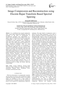 Image Compression and Reconstruction using Discrete Rajan Transform Based Spectral Sparsing