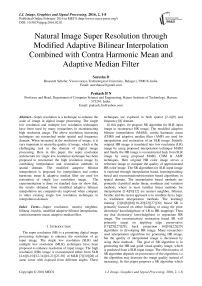 Natural Image Super Resolution through Modified Adaptive Bilinear Interpolation Combined with Contra Harmonic Mean and Adaptive Median Filter