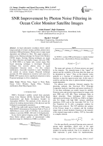 SNR Improvement by Photon Noise Filtering in Ocean Color Monitor Satellite Images