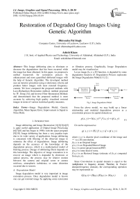 Restoration of Degraded Gray Images Using Genetic Algorithm