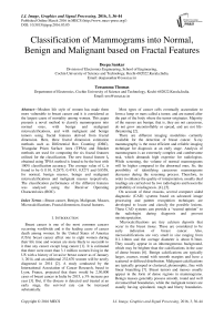 Classification of Mammograms into Normal, Benign and Malignant based on Fractal Features