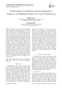 Performance Evaluation and Comparative Analysis of Different Filters for Noise Reduction