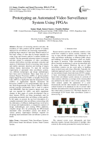 Prototyping an Automated Video Surveillance System Using FPGAs