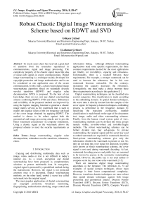 Robust Chaotic Digital Image Watermarking Scheme based on RDWT and SVD