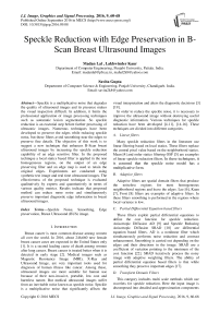 Speckle Reduction with Edge Preservation in B-Scan Breast Ultrasound Images