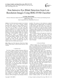 Non Intrusive Eye Blink Detection from Low Resolution Images Using HOG-SVM Classifier