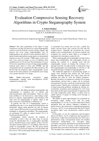 Evaluation Compressive Sensing Recovery Algorithms in Crypto Steganography System