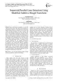Improved Parallel Lane Detection Using Modified Additive Hough Transform