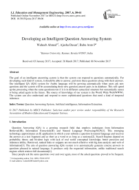 Developing an Intelligent Question Answering System