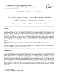 The Identification of Human Cassette Exons based on SVM