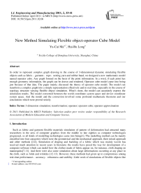 New Method Simulating Flexible object-operator Cube Model