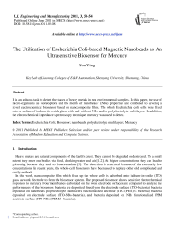 The Utilization of Escherichia Coli-based Magnetic Nanobeads as An Ultrasensitive Biosensor for Mercucy