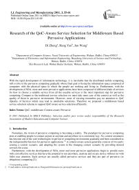 Research of the QoC-Aware Service Selection for Middleware Based Pervasive Applications