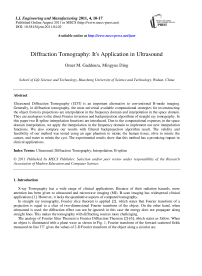 Diffraction Tomography: It's Application in Ultrasound