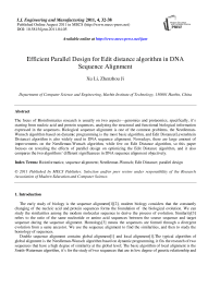 Efficient Parallel Design for Edit distance algorithm in DNA Sequence Alignment