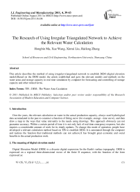 The Research of Using Irregular Triangulated Network to Achieve the Relevant Water Calculation