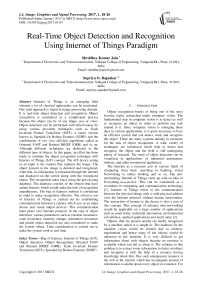 Real-Time Object Detection and Recognition Using Internet of Things Paradigm