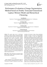 Performance Evaluation of Image Segmentation Method based on Doubly Truncated Generalized Laplace Mixture Model and Hierarchical Clustering