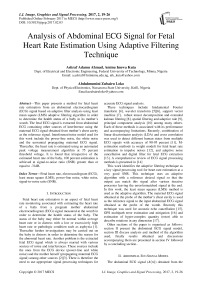 Analysis of Abdominal ECG Signal for Fetal Heart Rate Estimation Using Adaptive Filtering Technique