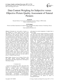 Data Content Weighing for Subjective versus Objective Picture Quality Assessment of Natural Pictures