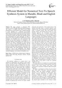 Efficient Model for Numerical Text-To-Speech Synthesis System in Marathi, Hindi and English Languages