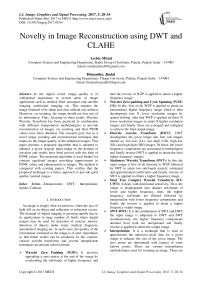 Novelty in Image Reconstruction using DWT and CLAHE