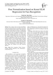 Pose Normalization based on Kernel ELM Regression for Face Recognition