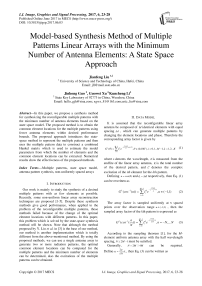 Model-based Synthesis Method of Multiple Patterns Linear Arrays with the Minimum Number of Antenna Elements: A State Space Approach