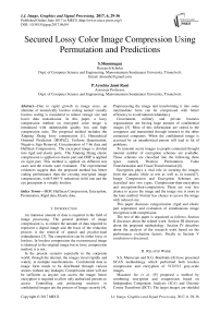 Secured Lossy Color Image Compression Using Permutation and Predictions