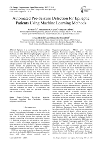Automated Pre-Seizure Detection for Epileptic Patients Using Machine Learning Methods