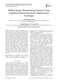 Robust Image Watermarking Scheme Using Population-Based Stochastic Optimization Technique