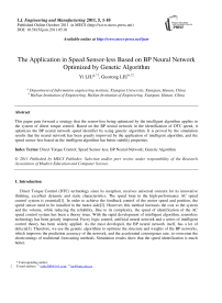 The Application in Speed Sensor-less Based on BP Neural Network Optimized by Genetic Algorithm