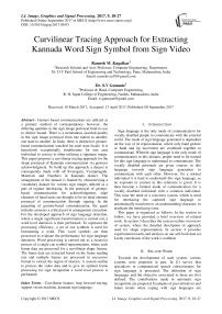 Curvilinear Tracing Approach for Extracting Kannada Word Sign Symbol from Sign Video