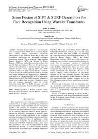 Score Fusion of SIFT & SURF Descriptors for Face Recognition Using Wavelet Transforms