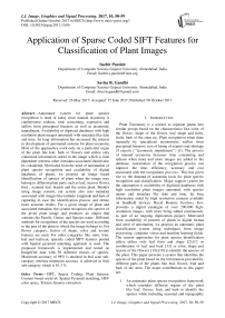 Application of Sparse Coded SIFT Features for Classification of Plant Images