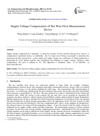 Supply Voltage Compensation of Hot Wire Flow Measurement Device