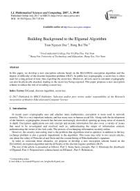 Building Background to the Elgamal Algorithm