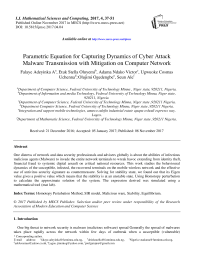 Parametric Equation for Capturing Dynamics of Cyber Attack Malware Transmission with Mitigation on Computer Network