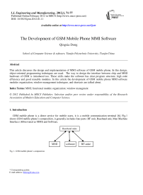 The Development of GSM Mobile Phone MMI Software