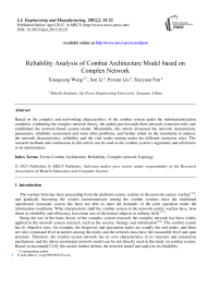 Reliability Analysis of Combat Architecture Model based on Complex Network