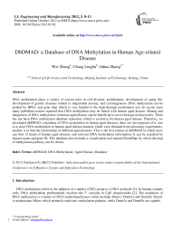 DbDMAD: a Database of DNA Methylation in Human Age-related Disease