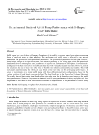 Experimental Study of Airlift Pump Performance with S-Shaped Riser Tube Bend
