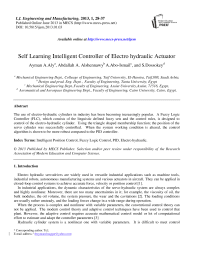 Self Learning Intelligent Controller of Electro hydraulic Actuator